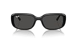 Ray-Ban Quadratische Sonnenbrille Rb4421d, Schwarz/Dunkelgrau, 56 mm
