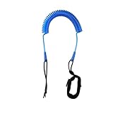 MUNTE Surfen Leine, TPU Sicherheit Fußschlaufe, Stretchlänge 300 cm, Surfbrett-Fußseil, Wakeboard-Fußseil, mit Selbstklebender Knöchelschlaufe, für Surfen und Wassersport