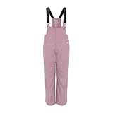 KADVA Skihose für Kinder SKIRO Pants JR in Rosa Größe 128 cm Wasser- und Winddicht mit offenen Taschen und Hosenträgern Ausgestattet mit reflektierenden Elementen und Logo