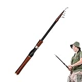 Sirseon Teleskoprute - Baitcasting Ruten - Sensitive Response Travel Ruten Angeln Faltbare Angelrute Bequemer Griff für Flüsse, Seen
