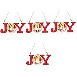 IMIKEYA 4 Stück Weihnachts-Alphabet-Beleuchtung Ornamente Neon Weihnachtsstern-Fensterlichter Lametta weihnachtsdeko büro dekoration Weihnachtsbaum-Anhänger Weihnachtsfoto-Requisite Holz