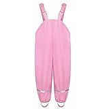 OYAKO.NEST Regenhose Kinder 140 Matschhose Jungen 140 Matschhose Mädchen 140 Frühling und Sommer Buddelhose(Nicht Gefüttert,Rosa 134-140)