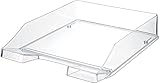 HAN Briefablage KLASSIK TRANSPARENT, 6 STÜCK, moderne, transparente und stapelbare Ablage im frischen Design bis Format A4/C4, 1026-X-23, transparent-glasklar