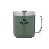 Stanley Classic Legendary Camp Mug Thermobecher 354 ml - Hält 1.5 Stunden Heiß - 3 Stunden Kalt - BPA-Frei - Spülmaschinenfest - Edelstahl Kaffeebecher To Go - Green