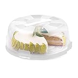 Snips , Kuchenbehälter Delice, Dekorierte Innenplatte, Kuchen Transportbox, 4 Sicherheitsverschlüssen, 28 cm x Höhe 9 cm, Made In Italy