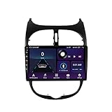 Doppel Din Bluetooth-Autoplayer HD-Touchscreen，Für Peugeot 206 1998-2012 Autoradio Mit Bluetooth-Autoplayer Drehbarem Bildschirm Unterstützt GPS Navigationsgerät WiFi Lenkradkontrolle (Color : M4 8co
