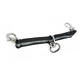 Longierbrille Pferd mit Karabiner - ideal für die Longe für gleichmäßiges Longieren, Gymnastizieren (Schwarz Grau)