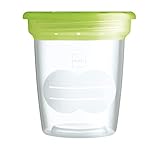 MAM Aufbewahrungsbecher für Muttermilch und Babynahrung, Behälter kompatibel mit MAM Handmilchpumpe, ideal zur Lagerung in Kühlschrank und Gefriertruhe, 5 Stück
