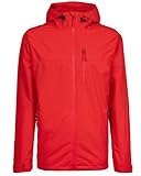 The ScotchMan M Wasserdichte Ultraleichte Outdoor Regenjacke Windbreaker Übergangsjacke Damen Herren verschweißte Nähte an den Reißverschlüssen Packbar Rot