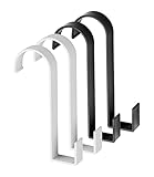 Faittoo Haken für Rundheizkörper, 4 Stück Haken für Handtücher aus Aluminium, räumlich, Haken, Handtuchhalter, Bad/Haken, Aufkleber für Handtücher (B)