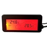 Auto -Thermometer - Digitalem Temperaturmesser, Automobilthermometer | 12 -V -LCD -Anzeigeanzeige, Fahrzeug im Temperaturmesser für Autowagen. Verwenden Sie die Armaturenbrettmontage Easy Installation