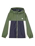 Vertbaudet Jungen Regenjacke mit Recycling-Polyester, Colorblock Khaki 116