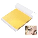 UKOFEW 100 Blatt Imitation Blattgold,Goldpapier zum Basteln,Blattgold Zum Basteln,Blattgold Acrylmalerei für Kunstprojekt Handwerk Dekoration (8 * 8.5cm)