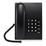 YiQinzcxg Schnurgebundenes Festnetztelefon Mit Klarem Ton Und Schneller Wahlwiederholungs Haltefunktion Für Den/Bürogebrauch (schwarz)