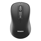 seenda Kabellose Maus, Bluetooth-Maus für Laptop, Dual-Modus (Bluetooth + 2,4 G USB), Computermaus, kompatibel mit MacBook, Windows-Computern/Laptops, Schwarz