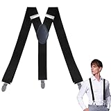 komsoup Versteckte Hosenträger für Herren, verstellbare elastische Hosenträger,Verstellbare elastische Hosenträger aus Fell - Strapazierfähige Hosenträger mittlerer Breite für formelle Anlässe,