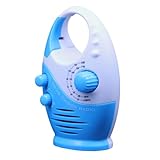 Gatuida Wasserdichtes Mini Duschradio mit Aufhängehilfe Kompakt Robust für Badezimmer und Waschräume Kabelloser Am Fm Empfang Integrierter Lautsprecher für Klaren Klang Beim Duschen
