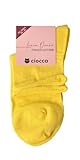 Ciocca Damen Socken niedrige Socke mit elastischem Baumwoll-freiem Rock Artikel 773/2, GIA Giallo, 35