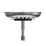 MINISMUS Höhenverstellbarer Waschbecken - Siebkörbchen Abflussstopfen Edelstahl Waschbeckenstöpsel Waschbeckensieb – Sieb Stöpsel Abfluss Küche Spüle Abflussstopfen Küchenspüle (79 mm)