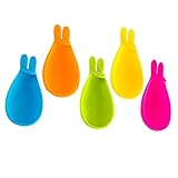 MOLUCKFU 5st Tee-aufhänger-löffel-matte Kaffeebeutel Taschen Getränkedeckel Teebeutel Ruht Teebeutelablage Teebeutel Für Losen Tee Teebeutelhalter Für Tasse Hasen-teebeutelhalter Kieselgel