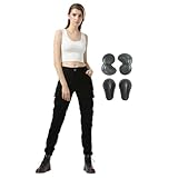 Motorrad Hose,motorrad Hosen Damen,motorrad Schutzkleidung Damen,motorradjeans Damen Stretch,Motorrad-Schutzgurt 4X Schutzpolster (Black,M)