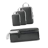 LIFKOME 3 Teiliges Set Wasserfeste Reise Aufbewahrungstaschen Für Kleidung Komprimierbare Koffer Organizer Pouches Platzsparende Gepäck Organizer Für Reisen