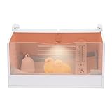 ACROSSPART Küken Aufzucht Box, Kükenwärmebox mit Wärmelampe und Thermometer, Kükenbrüter Brutbox, Brutautomat für Geflügel Reptilien und Kleintiere
