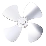 Ipetboom Aluminiumlegierung Flügel Lüfterblätter Ersatz für Wärmebetriebene Ofenventilatoren Geräuscharm Hitzebeständig Effizient für Kamin Holzofen Kachelofen Durchmesser Silber