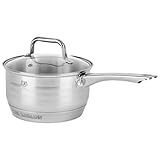 KARL HAUSMANN Kasserolle mit Deckel - 2.6L - Ø 19 cm - stieltopf induktion für alle Herdarten Geeignet - Kleiner Topf mit Stiel - Saucentopf - Töpfe - Sauce Pan - Soßentopf - Stainless Steel Saucepan