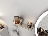 Stylish Chrome Wall Shelf, 7 x 7 x 33 cm | 100% Metal, 1 kg Capacity | Perfect for Modern Home Decor & Organizing Spaces, Sleek Design