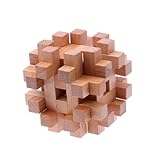 ibasenice 1 Stück 3D-Puzzlekugel intelligenzspielzeug holzspielzeug Educational Toy zabawki stymulujące rozwój holzspielsachen Puzzleball ineinandergreifendes iq-Puzzle Hölzern