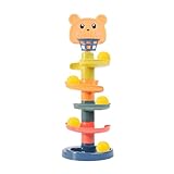 Spiral Tower Toy Ball Drop - Drop, Erweiterbare Kugelbahn, Tragbarer Basketballkorb, Bälle Tropfen und Roll Wirbelturm, Bälle Rampe Wirbelnde Stapel und Wurfspiel Verwendung für, A