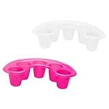 BELLIFFY 2 Stück Maniküre Fingerschalen Nagel Einweichschalen aus Sicherem Kunststoff Praktisch für Nagellackentfernung und Nagelpflege für Nagelstudio und Zuhause Weiß Rosa