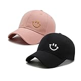 LuckyCao 2 Stück Basecap Herren Damen Baseball Cap Sommer Baseballkappe Damen Freizeit Kappe Sport Verstellbare Atmungsaktiv Kappe Herren, Sonnenschutz Kappe, Einheitsgröße