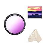 Kameralinse, 58 mm, Violett, Verlaufsfarbfilter für Fujifilm X-T50 spiegellose Kamera mit XF 16–50 mm f/2.8–4.8 R LM WR Objektiv