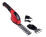 Scheppach Grasschere Strauchschere 2in1 Akku 3,6V CGS-15-Li Rasenschere | Grasschnittmesser 80mm Breite | Strauchschnittmesser 120mm Schnittlänge - 8mm Schnittstärke | Ladegerät, Strauch- & Grasmesser