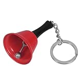 Niedlicher Schlüsselanhänger mit Handglocke aus Metall Mini DIY Hängeglocke für Kinderfrühförderung und Dekoration Langlebig und Angenehm zu Halten Fördert Sensorische