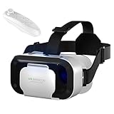 VR Brille Handy Virtual Reality 3D Headset, Mit Bluetooth-Fernbedienung Anti-Blaulicht Augenschutz kompatibel mit IOS Android Handy 4.7-6.5 Zoll für Samsung S22/S23/S10/Note 10+,