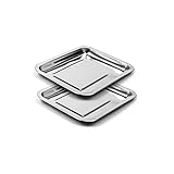 naturlik Auffangschalen (2 Stk.) - für naturlik Schneidebrett - Ersatz-Auffangschalen Edelstahl