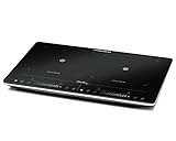 ROMMELSBACHER Doppelkochplatte CT 3420/IN Induktion - Glaskeramik, Touch Control, Topferkennung, 10 Leistungsstufen, 10 Temperaturstufen von 60-220 °C, Timer, Abschaltfunktion, 3400 Watt