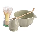 Generisch Matcha Zubereitungsset, Pulver Set, Mit Bambusbesen, Schöpfkelle, Sieb & Halter Für Matcha Tee Zubereitung In Der Küche Und Zu Hause