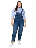 Sheego Damen Große Größen Jeans-Latzhose in Latzform aus elastischem Baumwollmix Freizeitmode trendig -