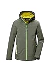 killtec Jungen Softshelljacke/Outdoorjacke mit Kapuze KOW 366 BYS SFTSHLL JCKT, moos, 116, 42161-000