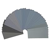 Profi Schleifpapier Set, Körnung 80-3000, 48 Stück, Nass und Trocken, Geeignet für Autos, Stein, Farbe, Metall - Schleifpapier Holz, Schleifpapier Fein,Nassschleifpapier, Sandpapier Set