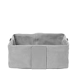 Blomus Brotkorb -DESA- | Stahl pulverbeschichtet/100% Baumwolle | Sharkskin | Größe L | H 10 cm x B 26 cm x T 26 cm