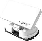 Selfsat Snipe 5 Single – Vollautomatische Camping-Antenne (Satelliten-Antenne, für Caravan und Wohnmobil, Bluetooth-Controller) – Weiß