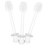 VICASKY 3Stücke Honig Rührstäbchen aus Transparente Honig Löffel für Honigtöpfe Praktische Honigspender für Hochzeiten und Täglichen Gebrauch Langlebig und Benutzerfreundlich