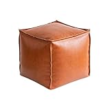Frfik Schminkhocker - Sitztruhe Sitzhocker, 40cm Fußhocker mit Stauraum - Faltbarer Lederhocker mit großem Innenfach, & platzsparend für Schlafzimmer, Wohnzimmer, Büro oder Wohnung