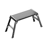 Klapptritt - Leichter Tritthocker mit Anti-Rutsch-Pad, faltbare Arbeitsplattform für Haus und Garage