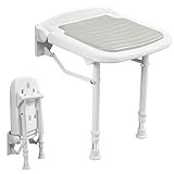 Duschklappsitz FüR Wandmontage, Duschhocker Für Senioren, Duschstuhl Klappbar, Wandklappstuhl Für ältere Menschen Behinderte, Maximale Belastung 180 Kg